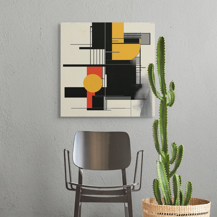 D0008-between-shapes-hand-painted-wall-art-hallway-room-image