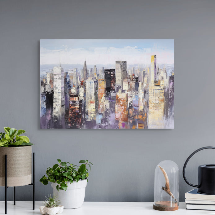 D0035-city-of-dreams-hand-painted-wall-art-hallway-room-image