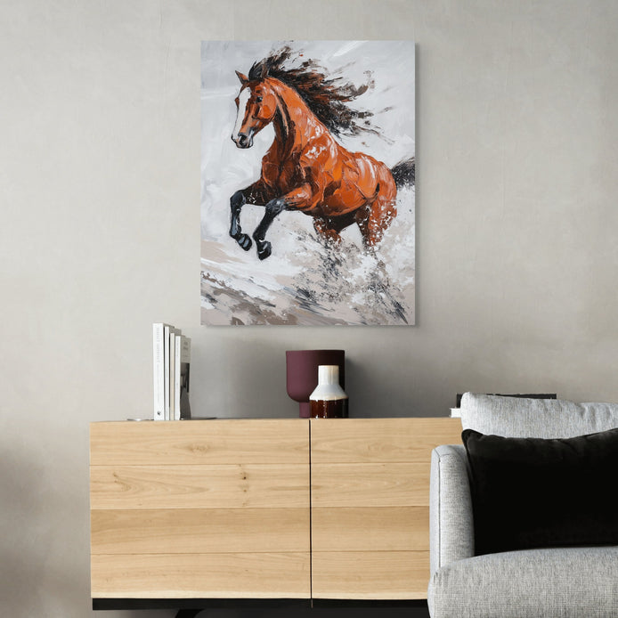 D0041-wild-spirit-hand-painted-wall-art-hallway-room-image