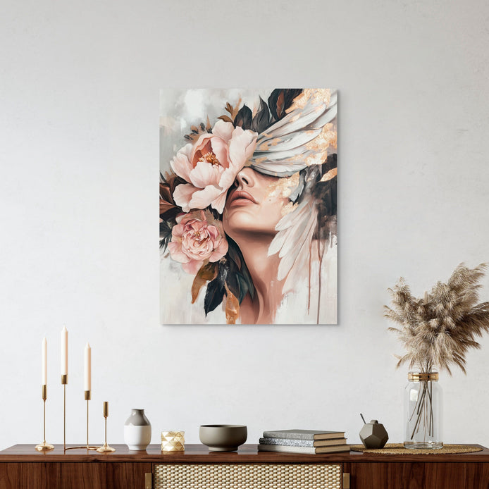 D0045-masquerade-ball-hand-painted-wall-art-office-room-image