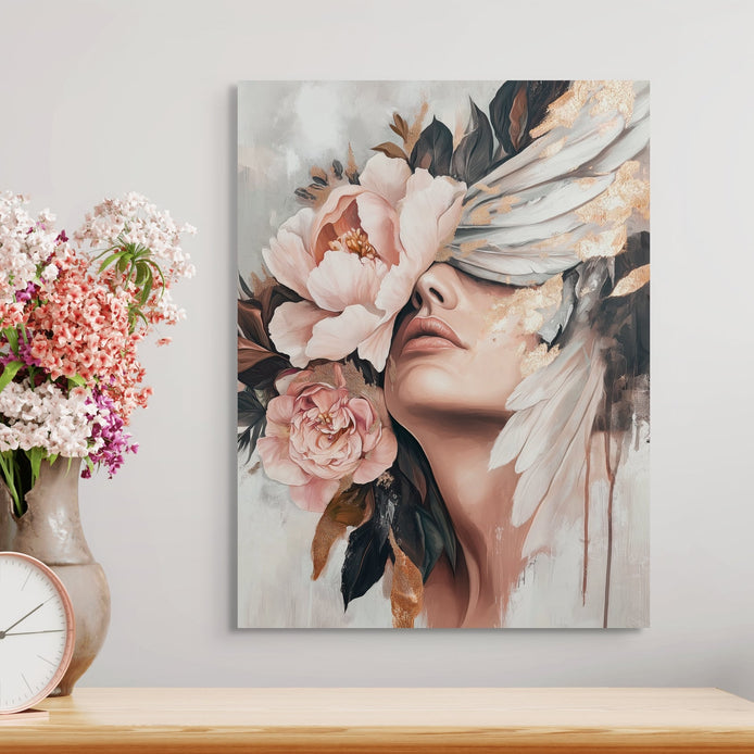 D0045-masquerade-ball-hand-painted-wall-art-hallway-room-image