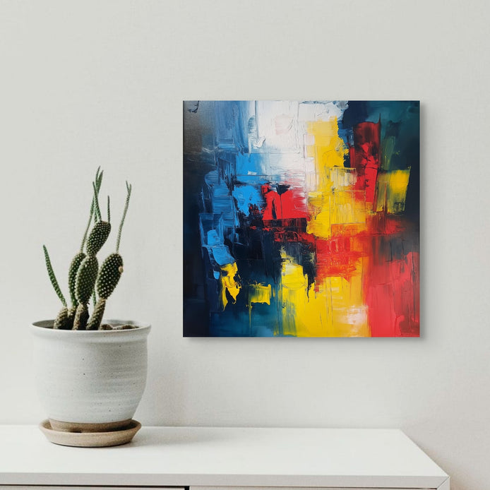 D0073-interfering-colors-hand-painted-wall-art-hallway-room-image