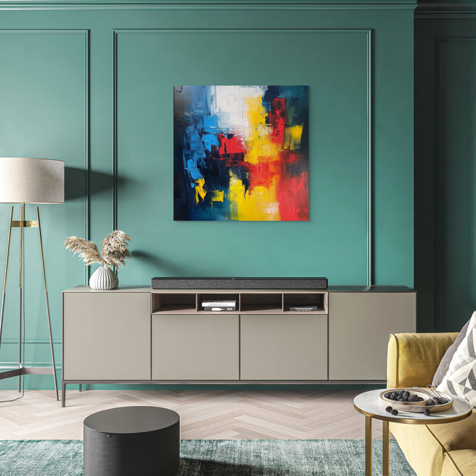 D0073-interfering-colors-hand-painted-wall-art-living-room-image