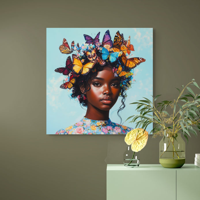 D0079-winged-crown-hand-painted-wall-art-b-room-image