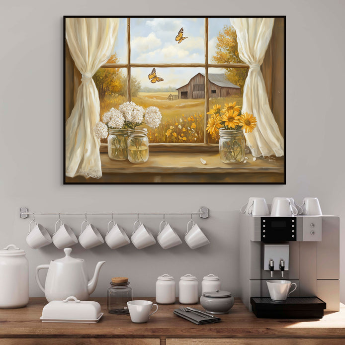 D0106-country-windowview-hand-painted-wall-art-business-room-image-room-f-black