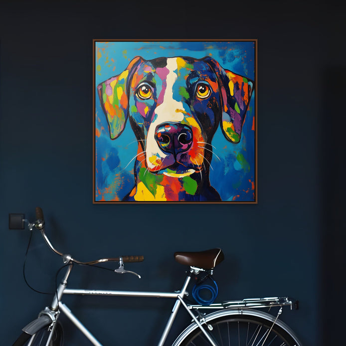 D0112-kaleidoscope-hound-hand-painted-wall-art-a-room-image