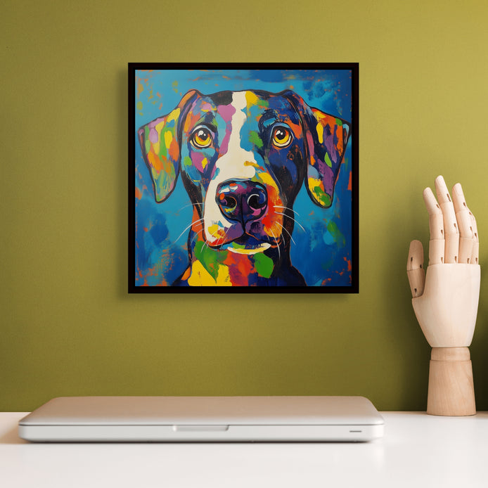 D0112-kaleidoscope-hound-hand-painted-wall-art-office-room-image