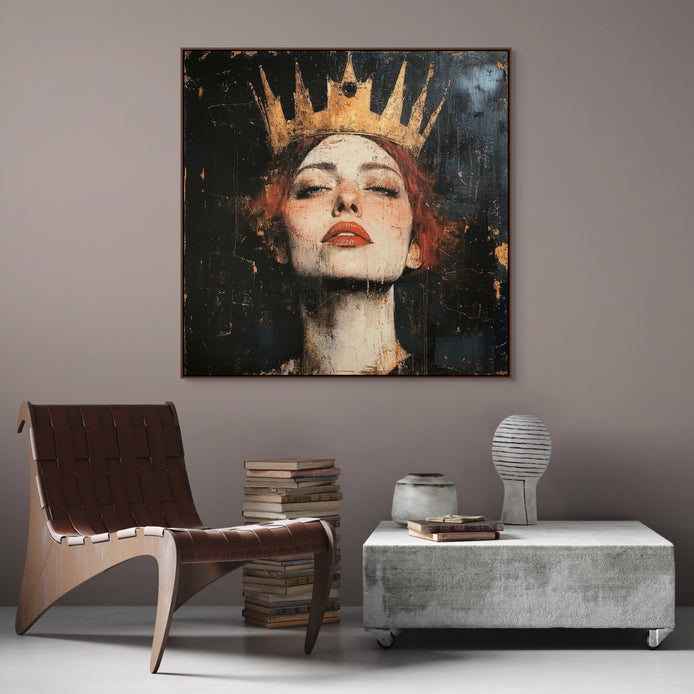 D0113-crowned-resilience-hand-painted-wall-art-lounge-room-image