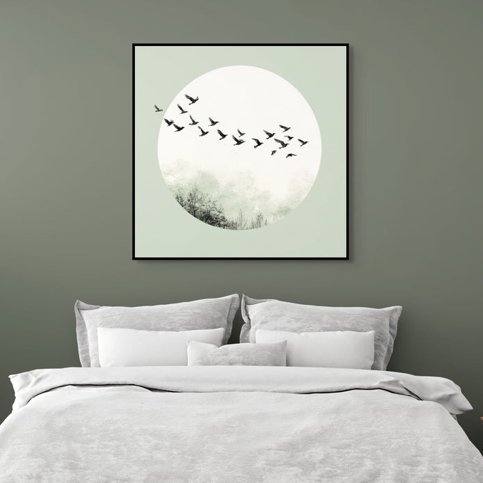 D0128-flight-of-unity-hand-painted-wall-art-bed-room-image-room-f-black