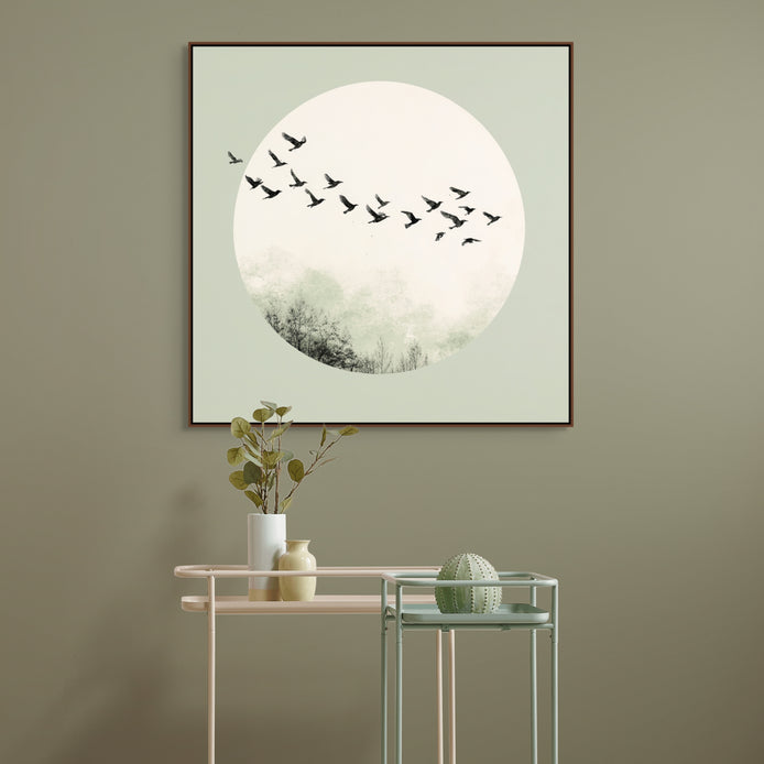 D0128-flight-of-unity-hand-painted-wall-art-hallway-room-image-room-f-walnut