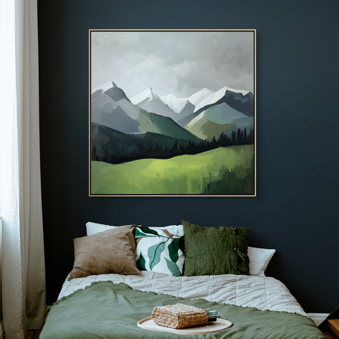 D0129-mountain-view-hand-painted-wall-art-bed-room-image-room-f-natural