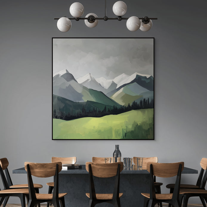 D0129-mountain-view-hand-painted-wall-art-dining-room-image-room-f-black