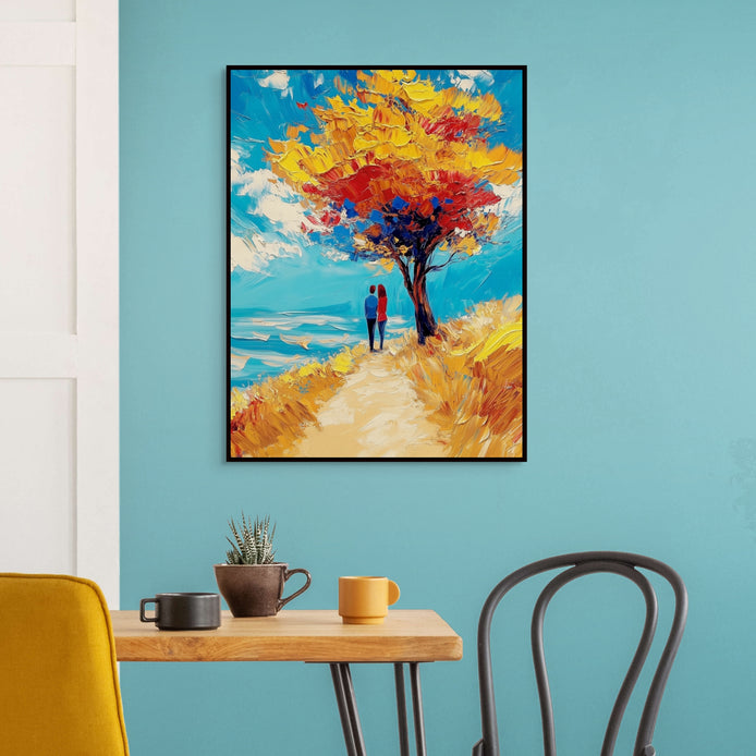 D0143-under-the-foliage-hand-painted-wall-art-dining-room-image
