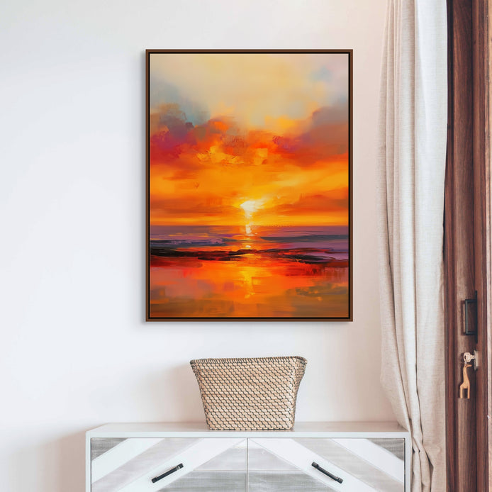D0144-skies-of-fire-hand-painted-wall-art-hallway-room-image