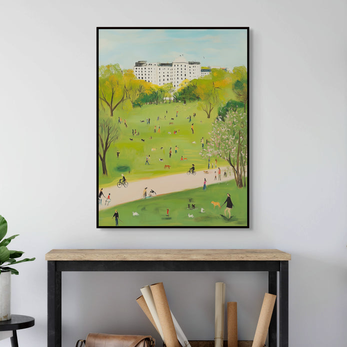 D0160-a-day-out-hand-painted-wall-art-office-room-image-room-f-black