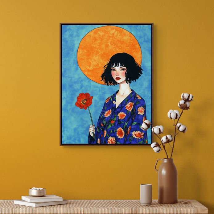 D0163-nonchalant-hand-painted-wall-art-hallway-room-image-room-f-walnut