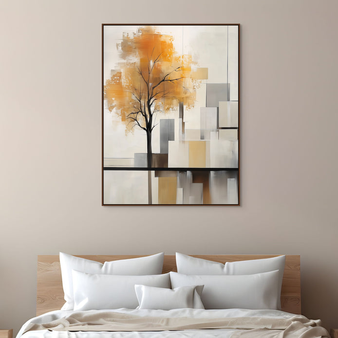 D0165-blocked-reflections-hand-painted-wall-art-bed-room-image-room-f-walnut