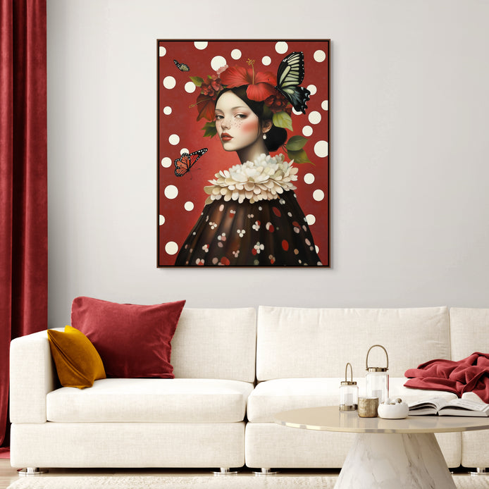 D0168-butterfly-princess-hand-painted-wall-art-b-room-image-room-f-walnut