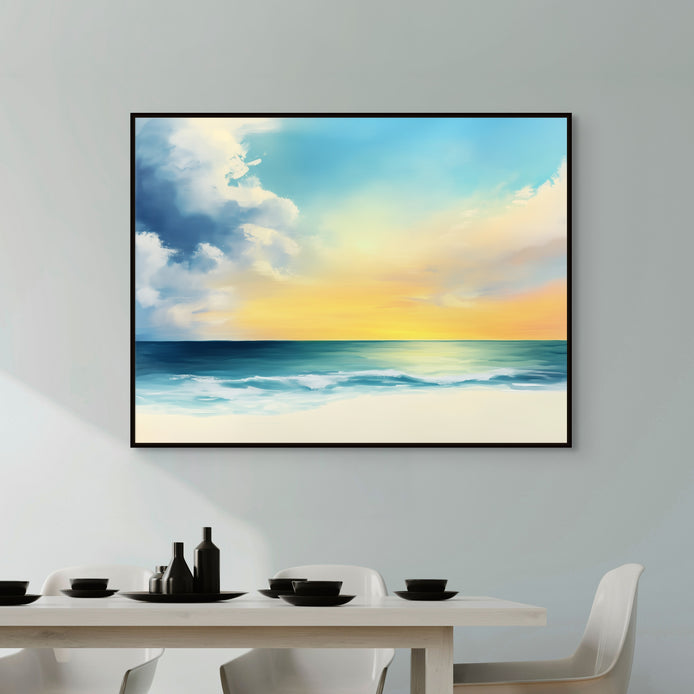 D0173-sunny-beaches-hand-painted-wall-art-dining-room-image-room-f-black