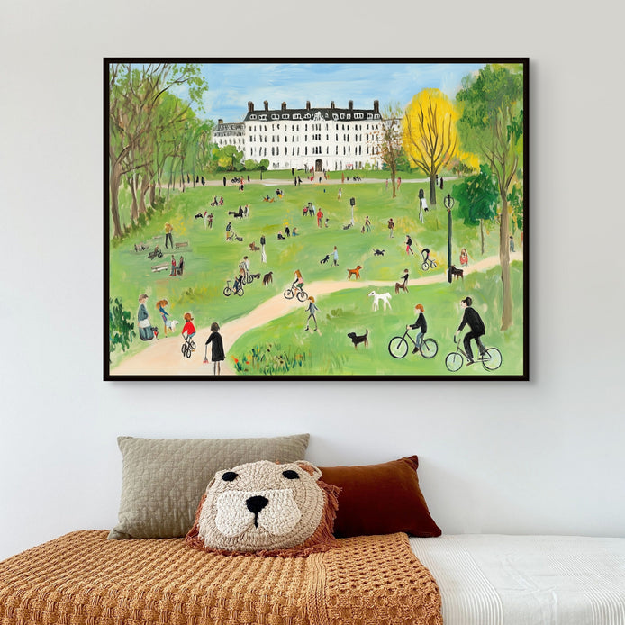 D0175-a-day-in-the-park-hand-painted-wall-art-kids-room-image-room-f-black