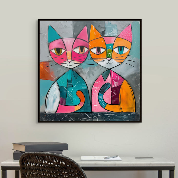 D0176-coy-cuties-hand-painted-wall-art-office-room-image-room-f-black