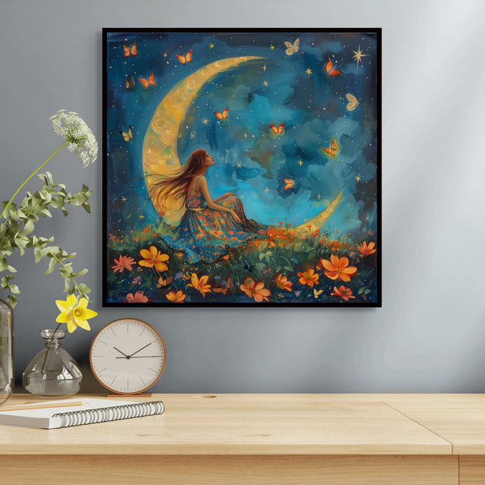 D0179-moonlit-butterfly-garden-hand-painted-wall-art-office-room-image-room-f-black