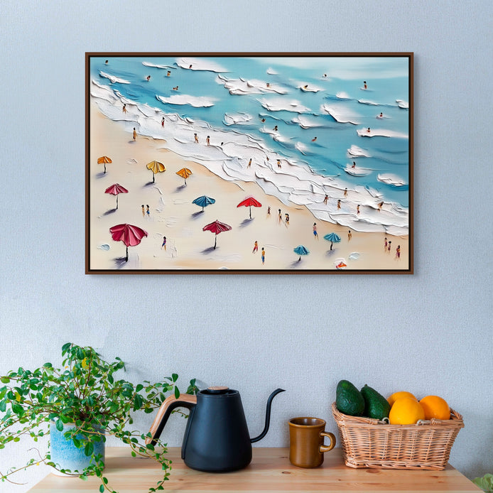 D0189-beach-day-hand-painted-wall-art-kitchen-room-image-room-f-walnut