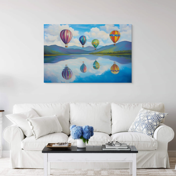 D0193-up-up-and-away-hand-painted-wall-art-living-room-image