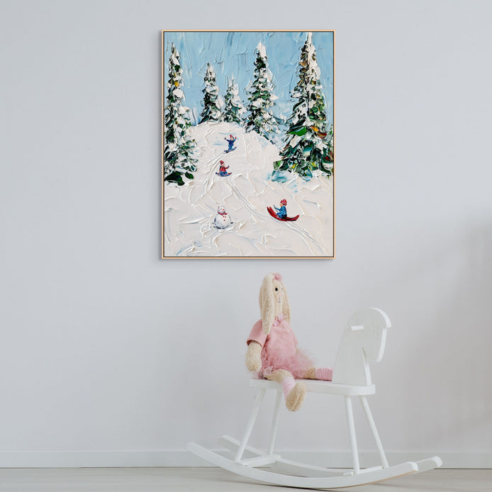 D0195-a-snowy-day-hand-painted-wall-art-kids-room-image-room-f-natural