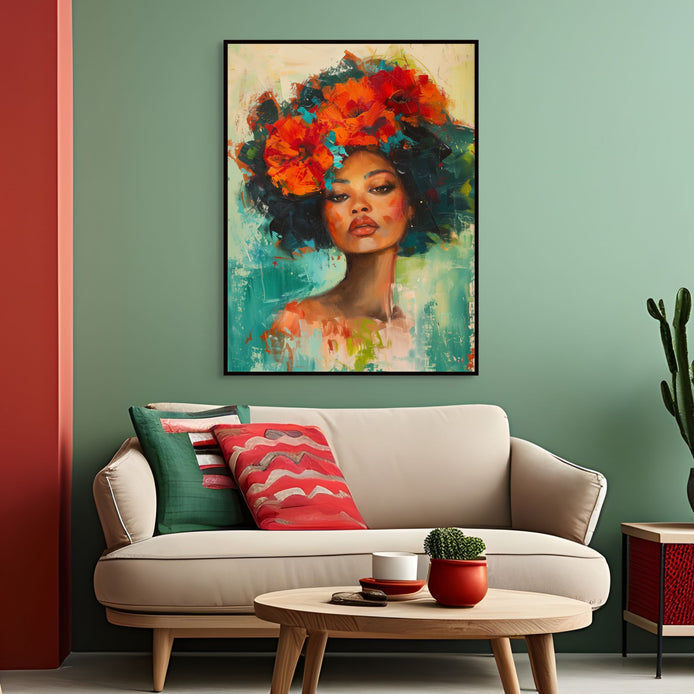 D0205-forest-queen-hand-painted-wall-art-a-room-image-room-f-black