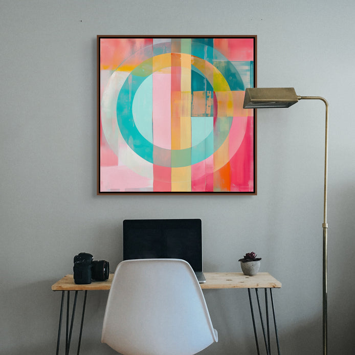 D0223-prism-rounds-hand-painted-wall-art-office-room-image-room-f-walnut