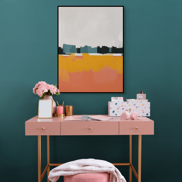 D0227-tangerine-horizons-hand-painted-wall-art-office-room-image-room-f-black