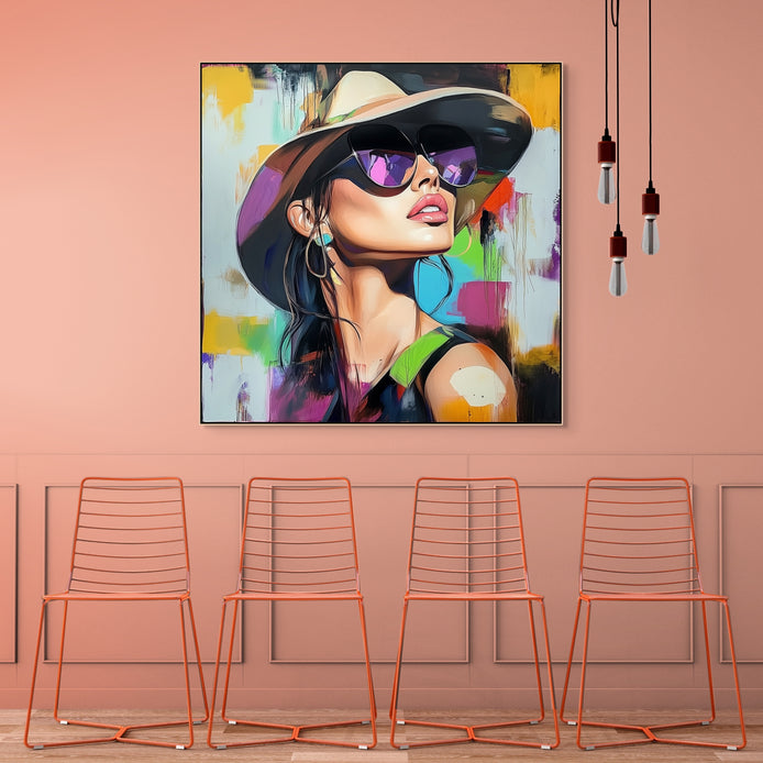 D0237-urban-vogue-hand-painted-wall-art-business-room-image