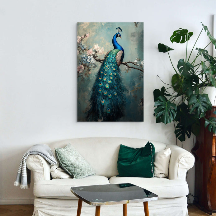 D0280-a-bird-among-feathers-hand-painted-wall-art-a-room-image-room-f-wrapped