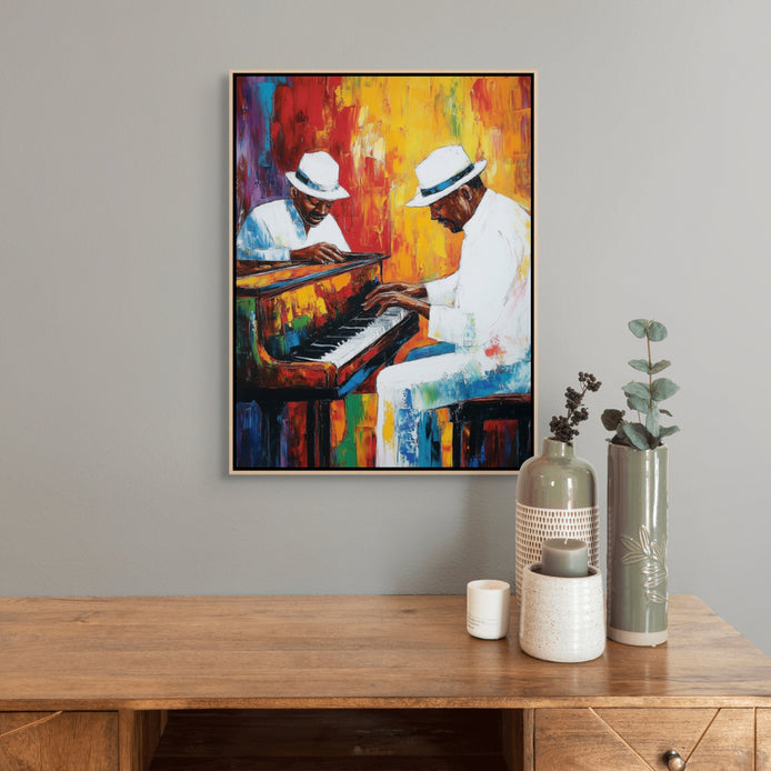 D0291-the-duo-hand-painted-wall-art-hallway-room-image