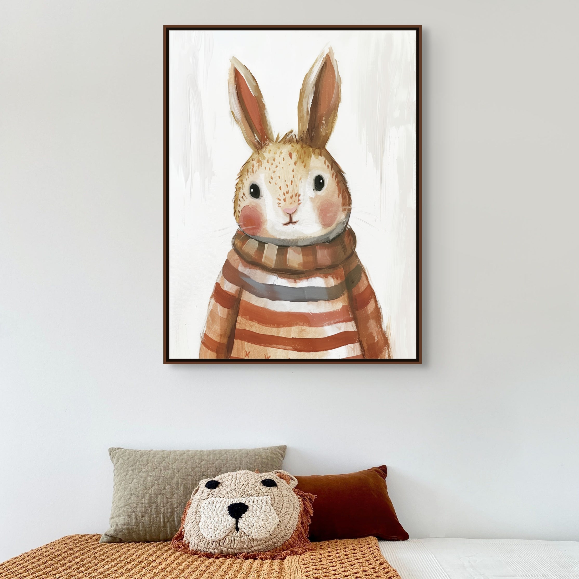 D0305-my-rabbit-friend-hand-painted-wall-art-kids-room-image-room-f-walnut