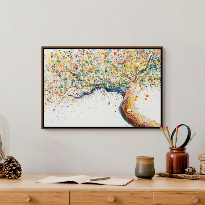 D0308-the-blooming-canopy-hand-painted-wall-art-office-room-image-room-f-walnut