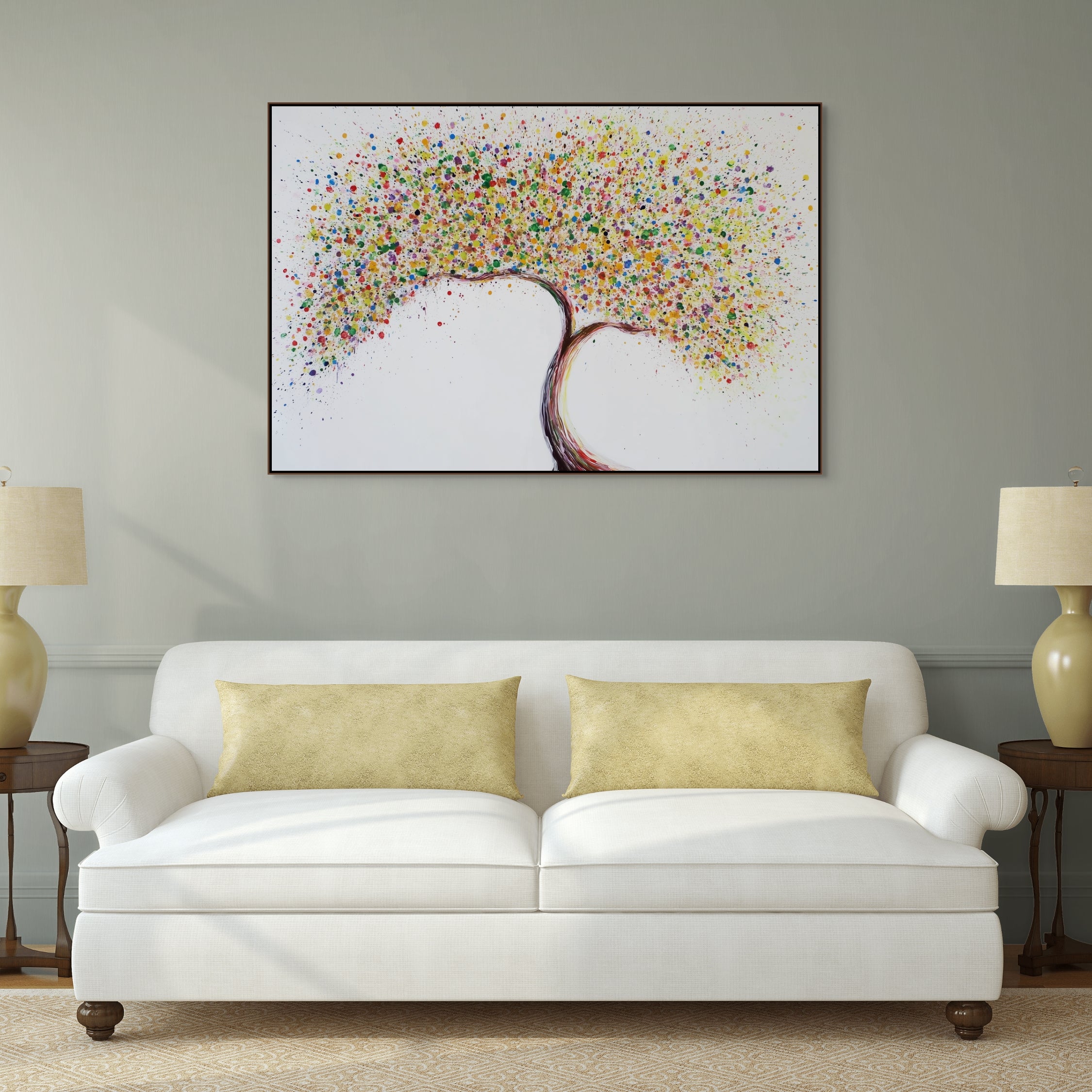 D0310-the-tree-of-life-hand-painted-wall-art-living-room-image-room-f-walnut