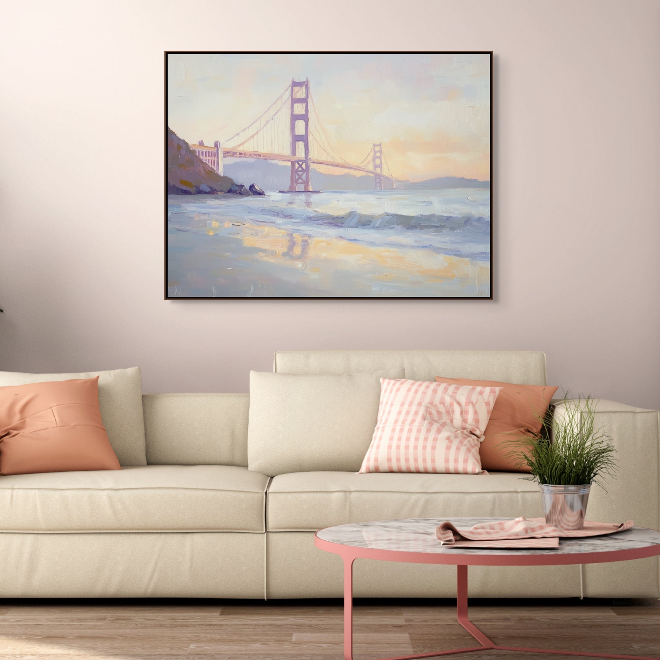 D0315-golden-glow-hand-painted-wall-art-living-room-image-room-f-walnut