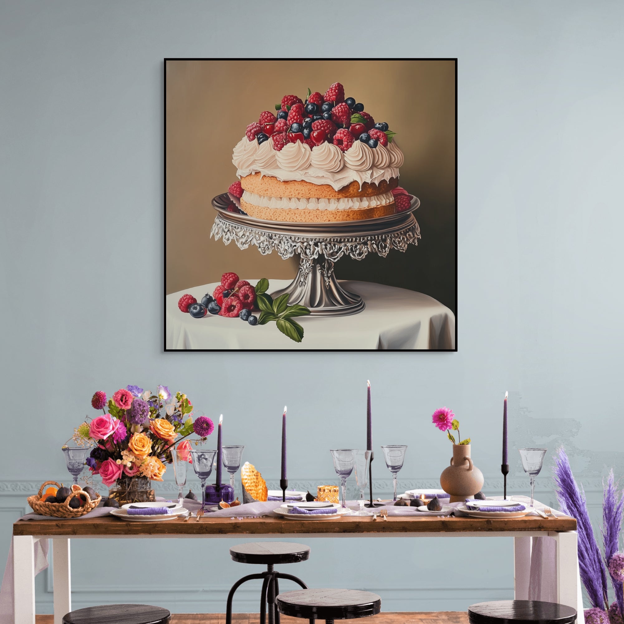 D0323-berry-bliss-hand-painted-wall-art-dining-room-image-room-f-black