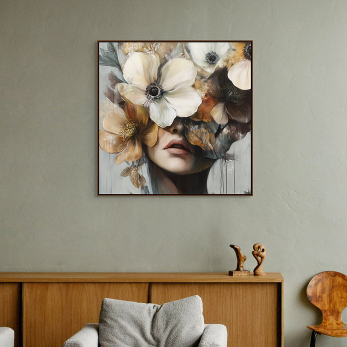 D0327-floral-reverie-hand-painted-wall-art-hallway-room-image-room-f-walnut