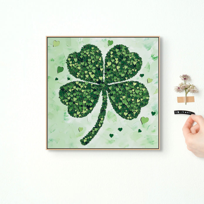 D0355-lucky-hearts-hand-painted-wall-art-kids-room-image