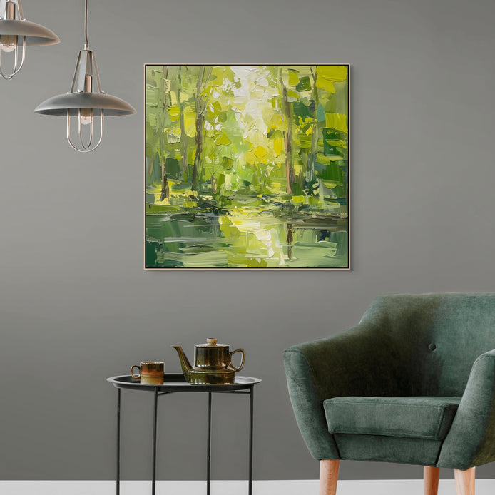 cool-forest-hand-painted-wall-art-square-room-natural