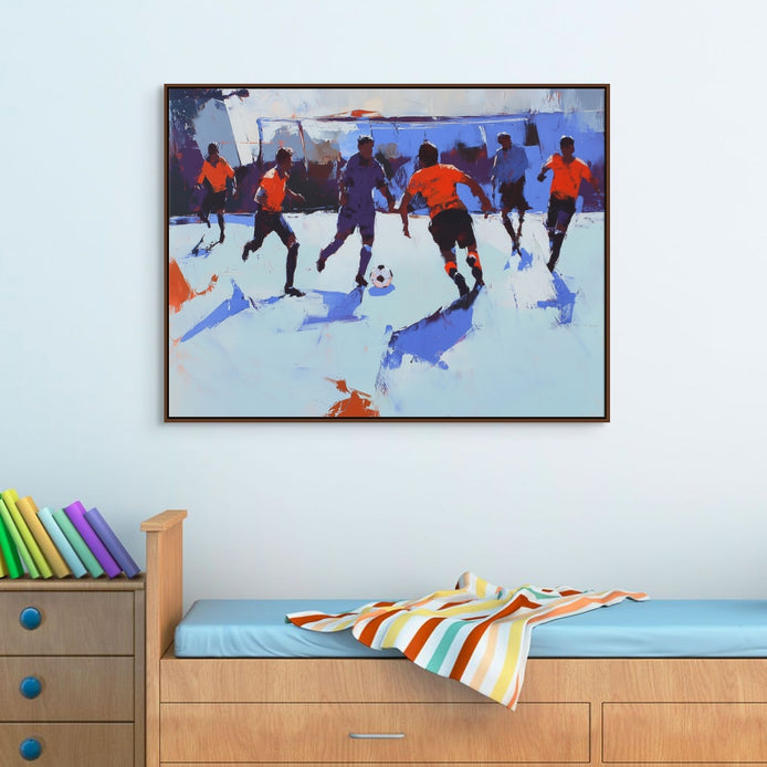 D0373-the-game-hand-painted-wall-art-kids-room-image-room-f-walnut