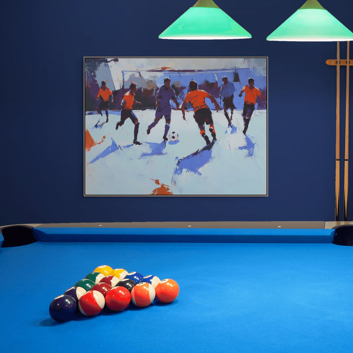 D0373-the-game-hand-painted-wall-art-lounge-room-image-room-f-natural