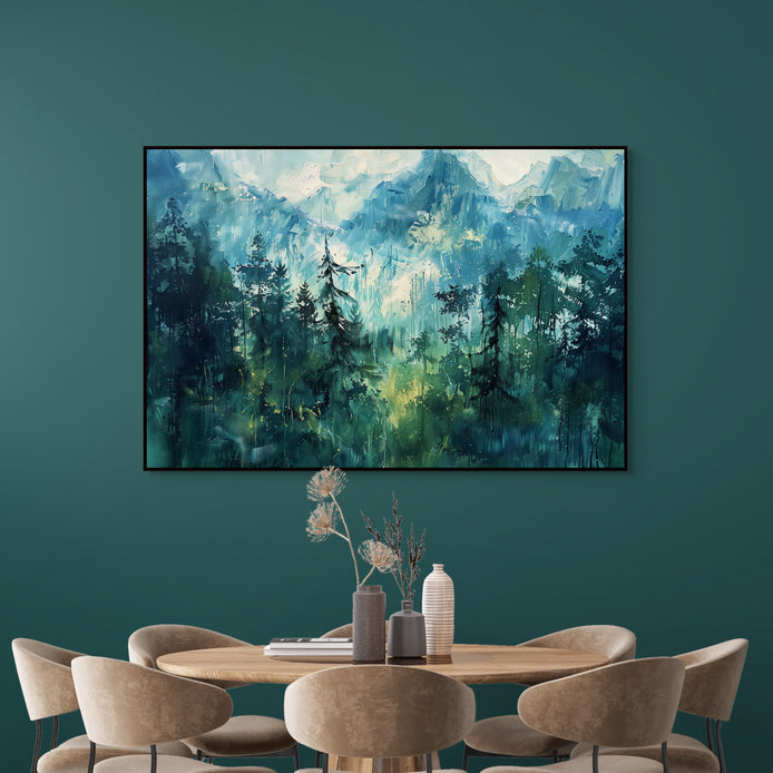 D0418-hand-painted-wall-art-dining-room-image-room-f-black