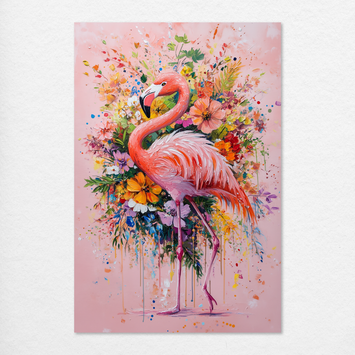 Floral Flamingo