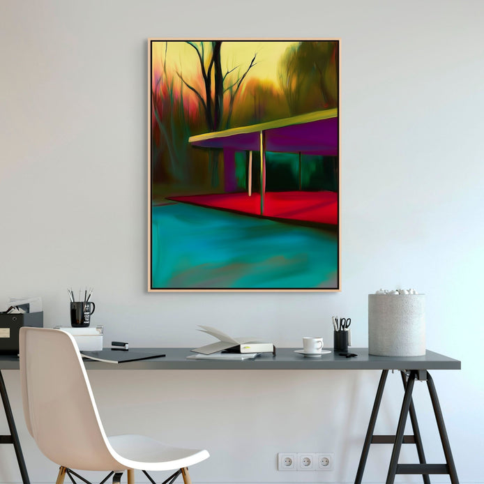 D0480-hand-painted-wall-art-office-room-image