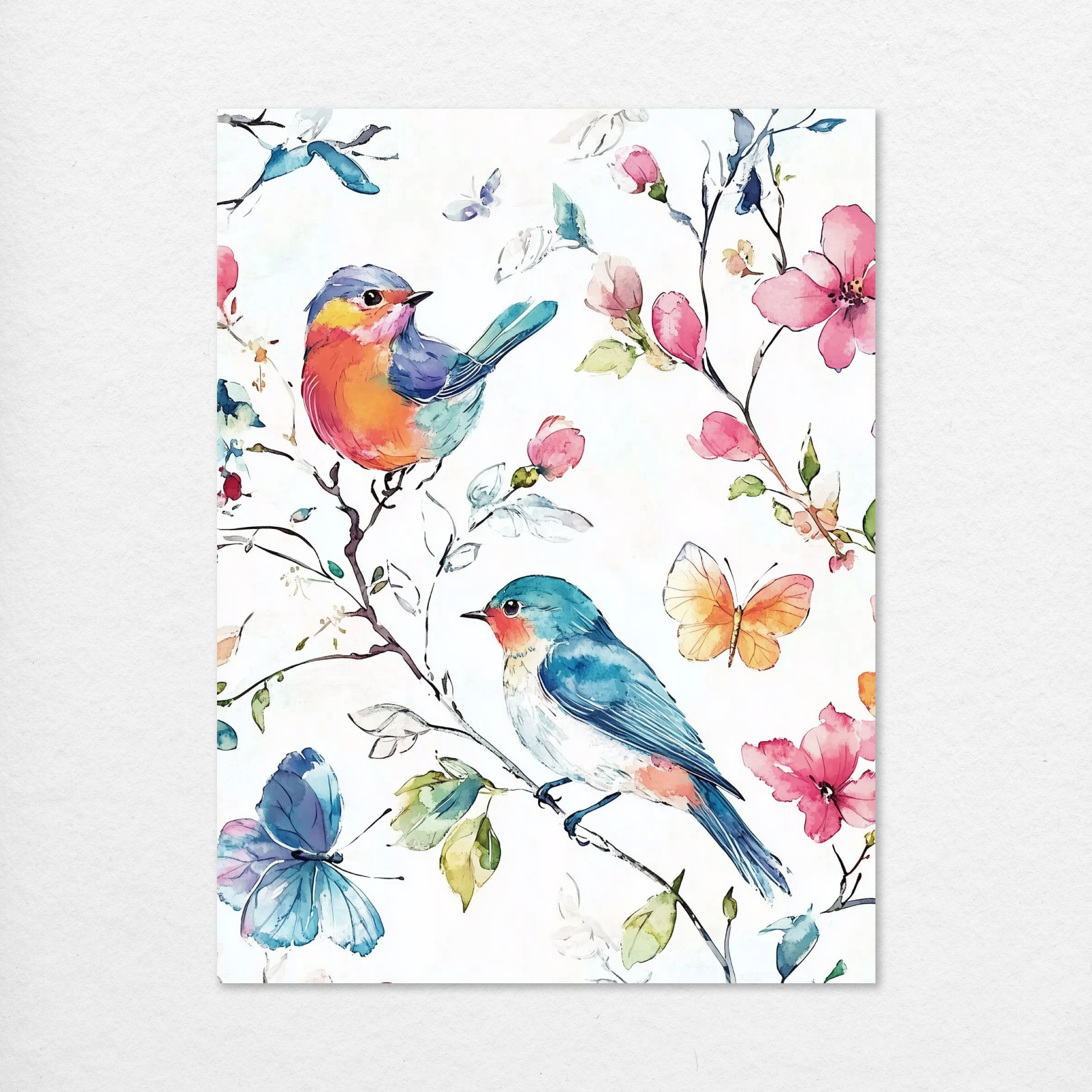 Birds Among Blooms