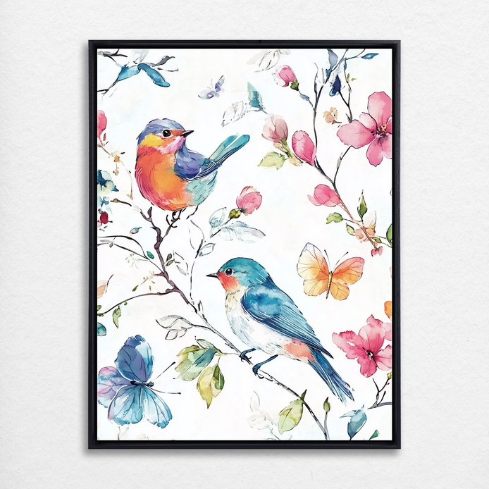 Birds Among Blooms